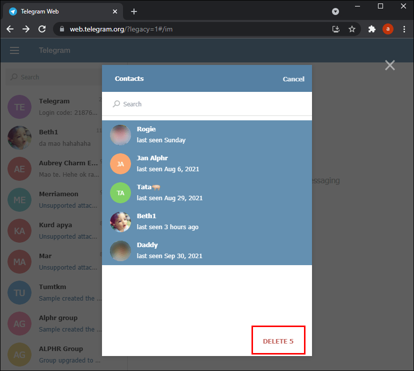 Telegram'da Bir Kişi Nasıl Silinir 14 21 3 1 Telegram'da Bir Kişi Nasıl Silinir