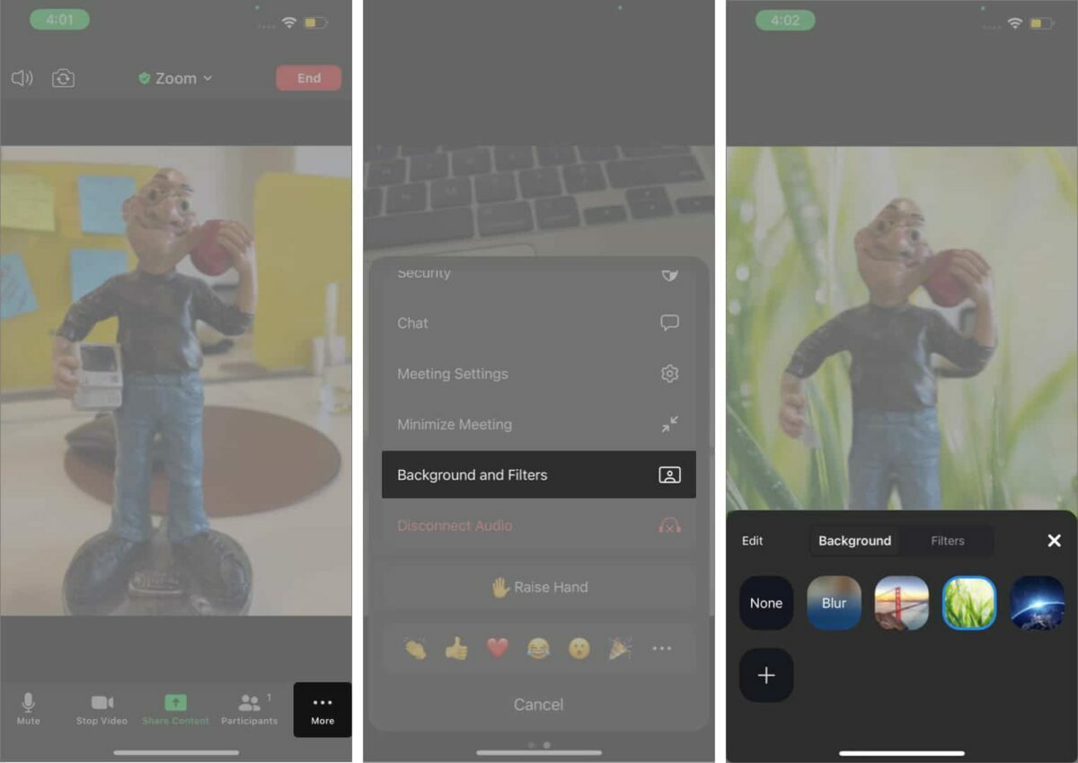 قم بتغيير خلفيات زووم لديك على آيفون