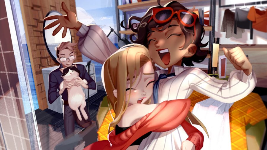 أفضل ألعاب أندرويد 2023 (مجانية ومدفوعة) 18 Two people hugging and a man holding a cat