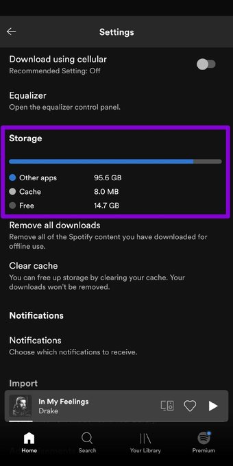 إصلاح مشكلة عدم تحميل الأغاني من سبوتيفاي على أندرويد وآيفون 38 مساحة تخزين الجهاز مشغولة