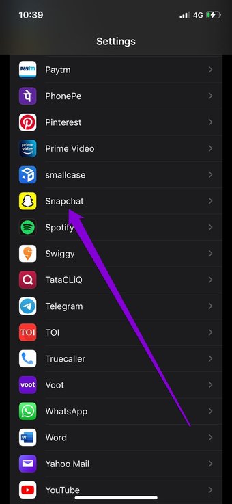 الإعدادات في i Phone