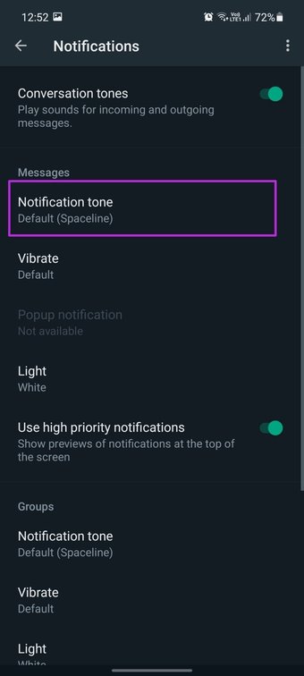 تغيير نغمة notificaiton على أندرويد