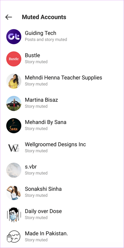 إلغاء كتم الصوت على الانستقرام 8