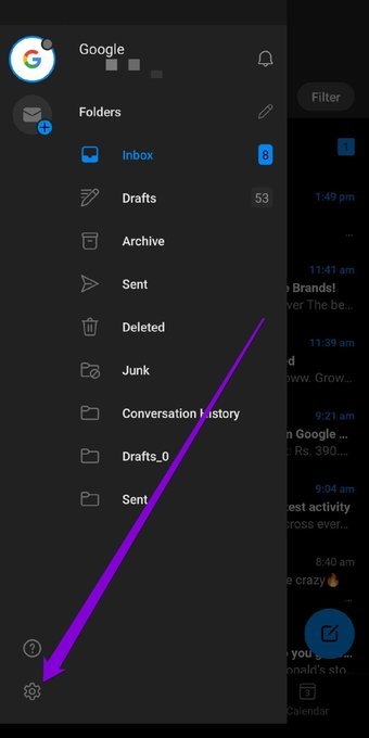 إعدادات مايكروسوفت أوتلوك
