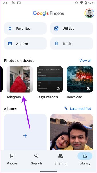 افتح مجلد telegram الذي لا يتم تشغيله على نظام أندرويد