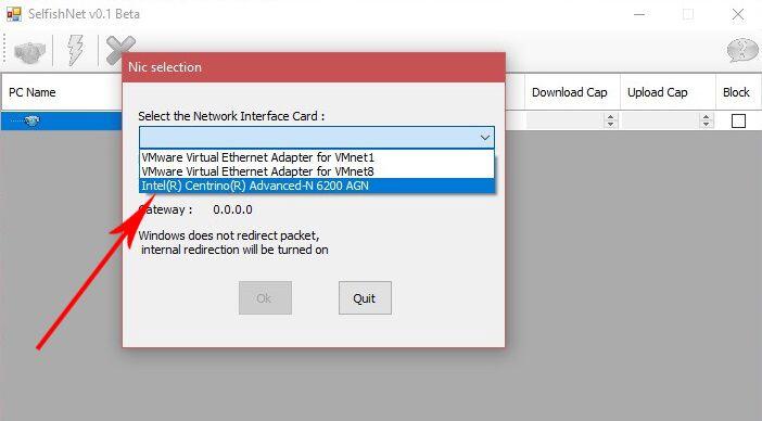 اختار الاختيار الثالث من SelfishNet 