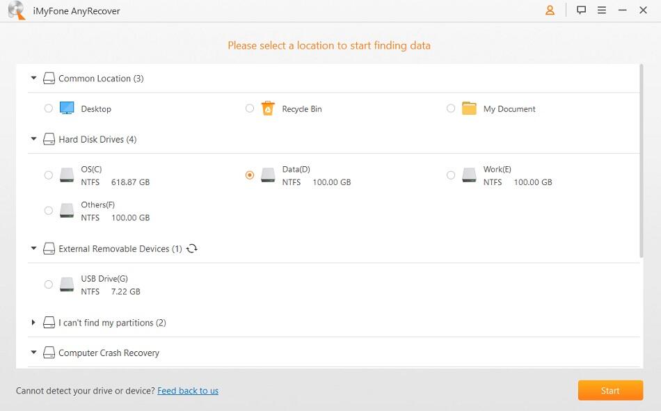 برنامج AnyRecover الأسرع في وقت الاستعادة