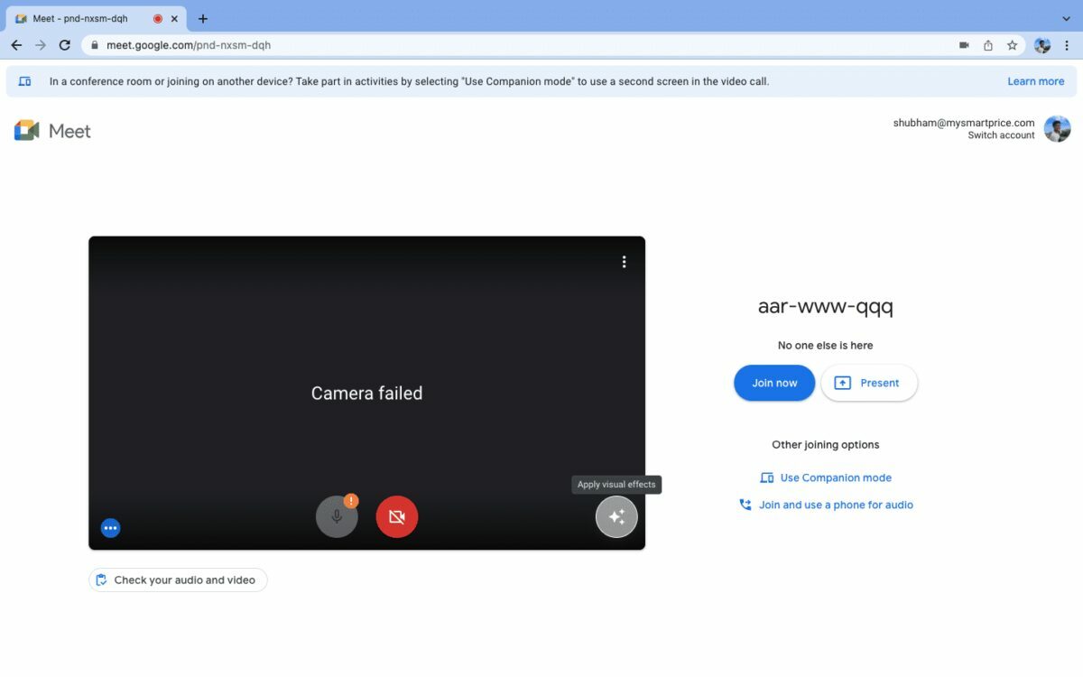 المؤثرات المرئية لـ Google Meet: طريقة إضافة تأثيرات بصرية أثناء مكالمة فيديو Google Meet