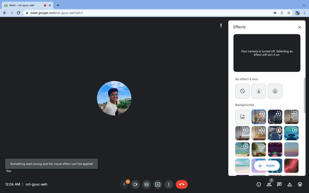 المؤثرات المرئية لـ Google Meet: طريقة إضافة تأثيرات بصرية أثناء مكالمة فيديو Google Meet