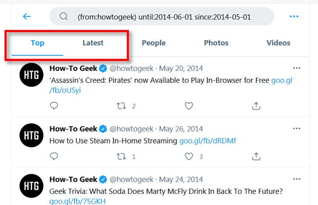 يمكنك فرز نتائج بحث Twitter (X) حسب