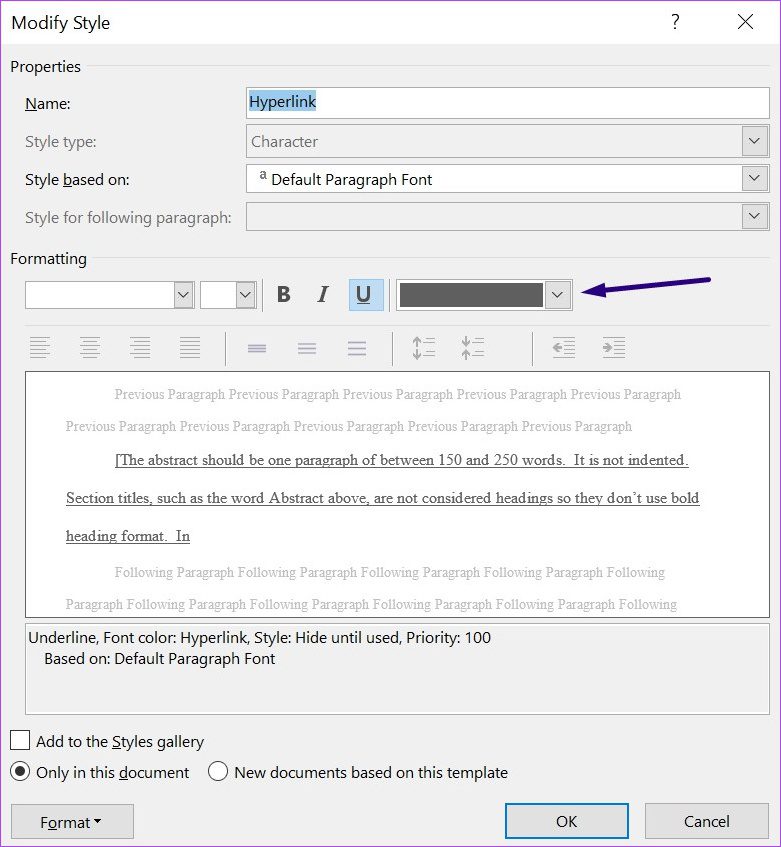 طريقة تنسيق وتعديل الارتباطات التشعبية في مايكروسوفت وورد 55 طريقة تنسيق الارتباطات التشعبية في مايكروسوفت وورد