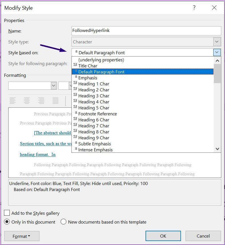 طريقة تنسيق وتعديل الارتباطات التشعبية في مايكروسوفت وورد 69 طريقة تنسيق الارتباطات التشعبية في مايكروسوفت وورد
