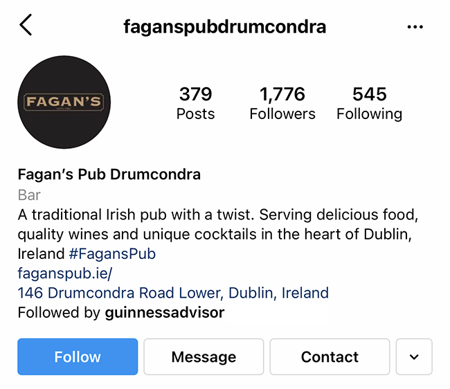 حساب الانستقرام التجاري