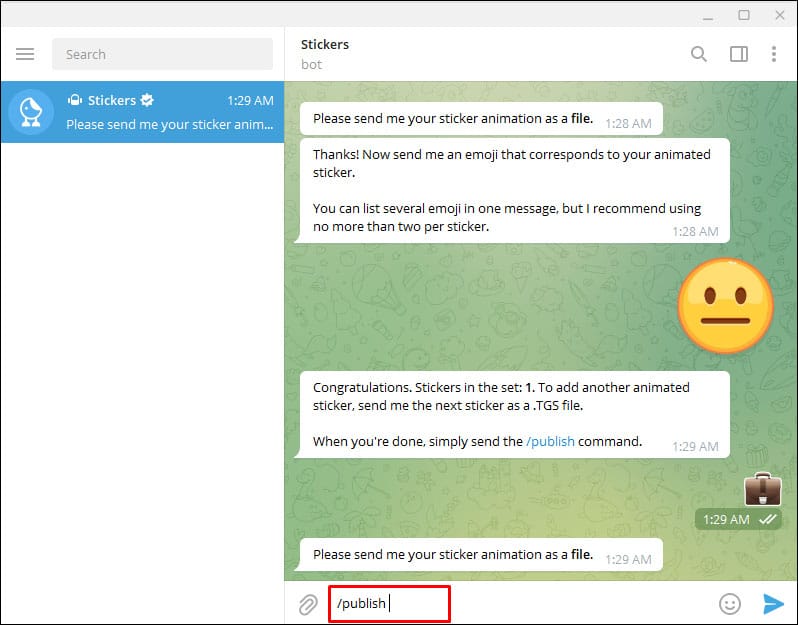 6254b3977130c طريقة عمل ملصقات متحركة على تيليجرام