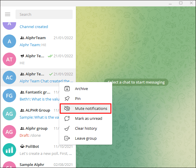 طريقة اخفاء الدردشة في تيليجرام دون حذف 110 6263dc806618d طريقة اخفاء الدردشة في تيليجرام دون حذف