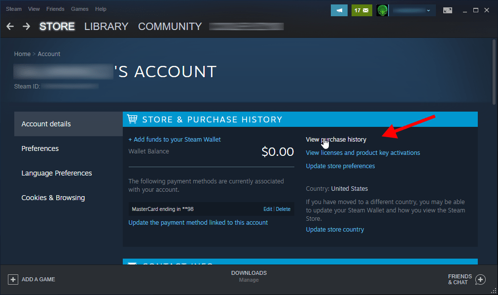 62643f131c7f8 طريقة عرض سجل الشراء في ستيم