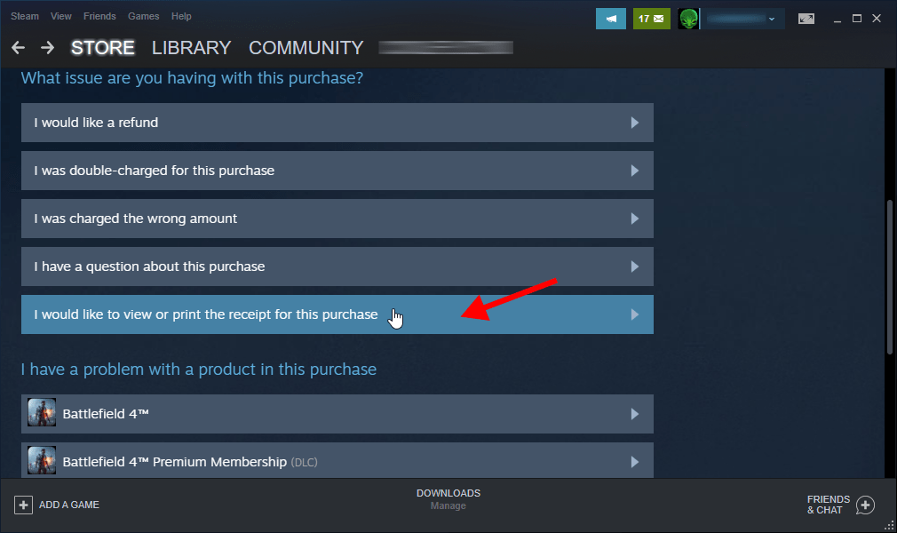 62643f18f0f7f طريقة عرض سجل الشراء في ستيم