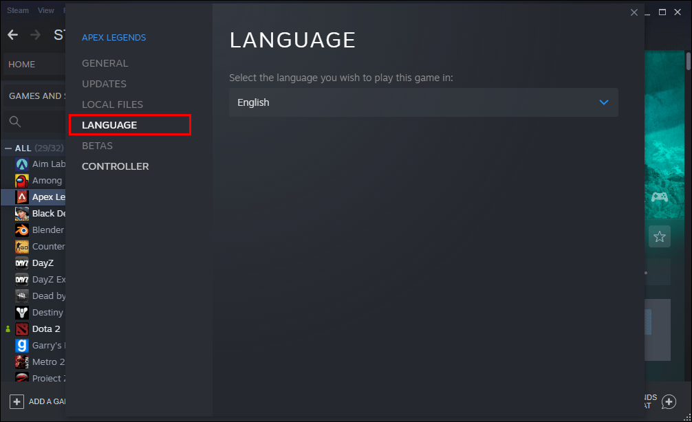 626485658133f طريقة تغيير اللغة في Apex Legends