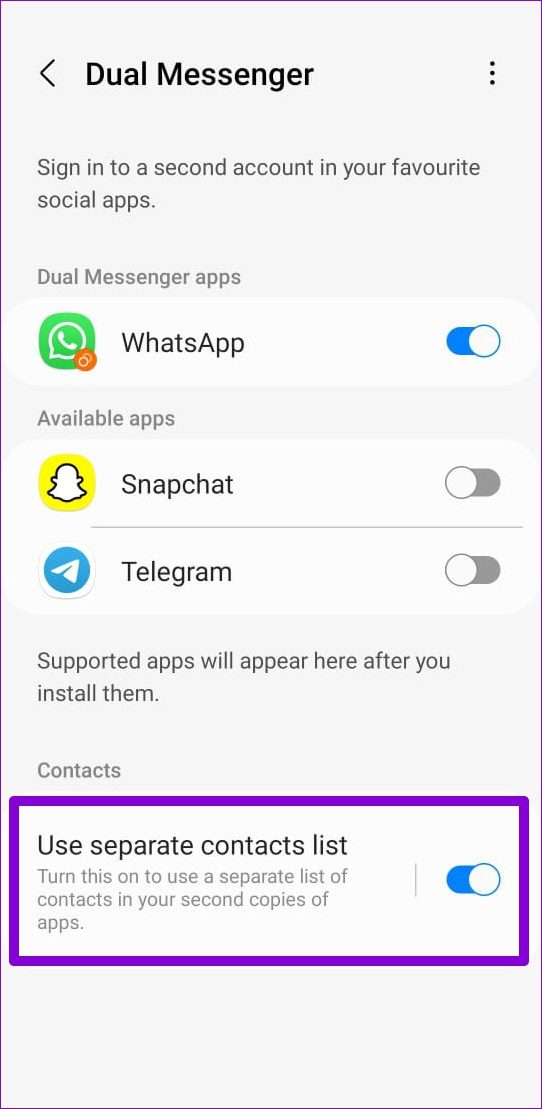 626bf510b5fe8 How to use Dual Messenger on Samsung Galaxy phones