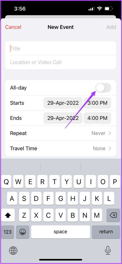 626d874907b01 طريقة إضافة الإجازات في تطبيق تقويم Apple