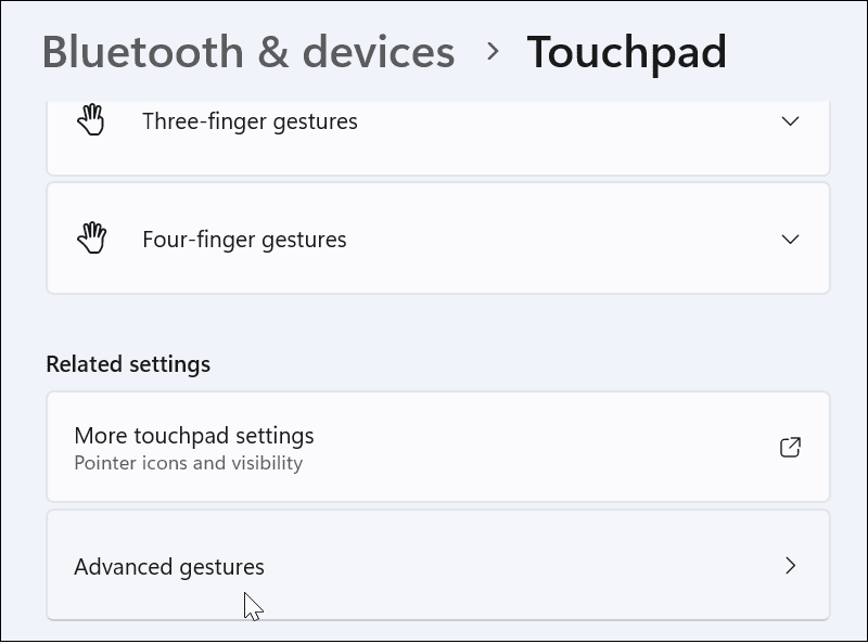 إيماءات متقدمة