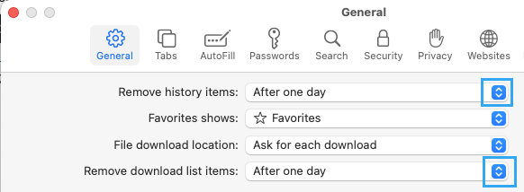 طريقة مسح السجل في متصفح سفاري على ماك 21 Remove History Preferences in سفاري Browser on ماك