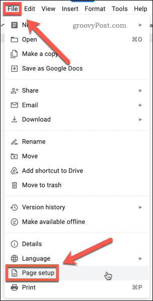 طريقة حذف صفحة في مستندات جوجل 32 إعداد الصفحة في مستندات جوجل