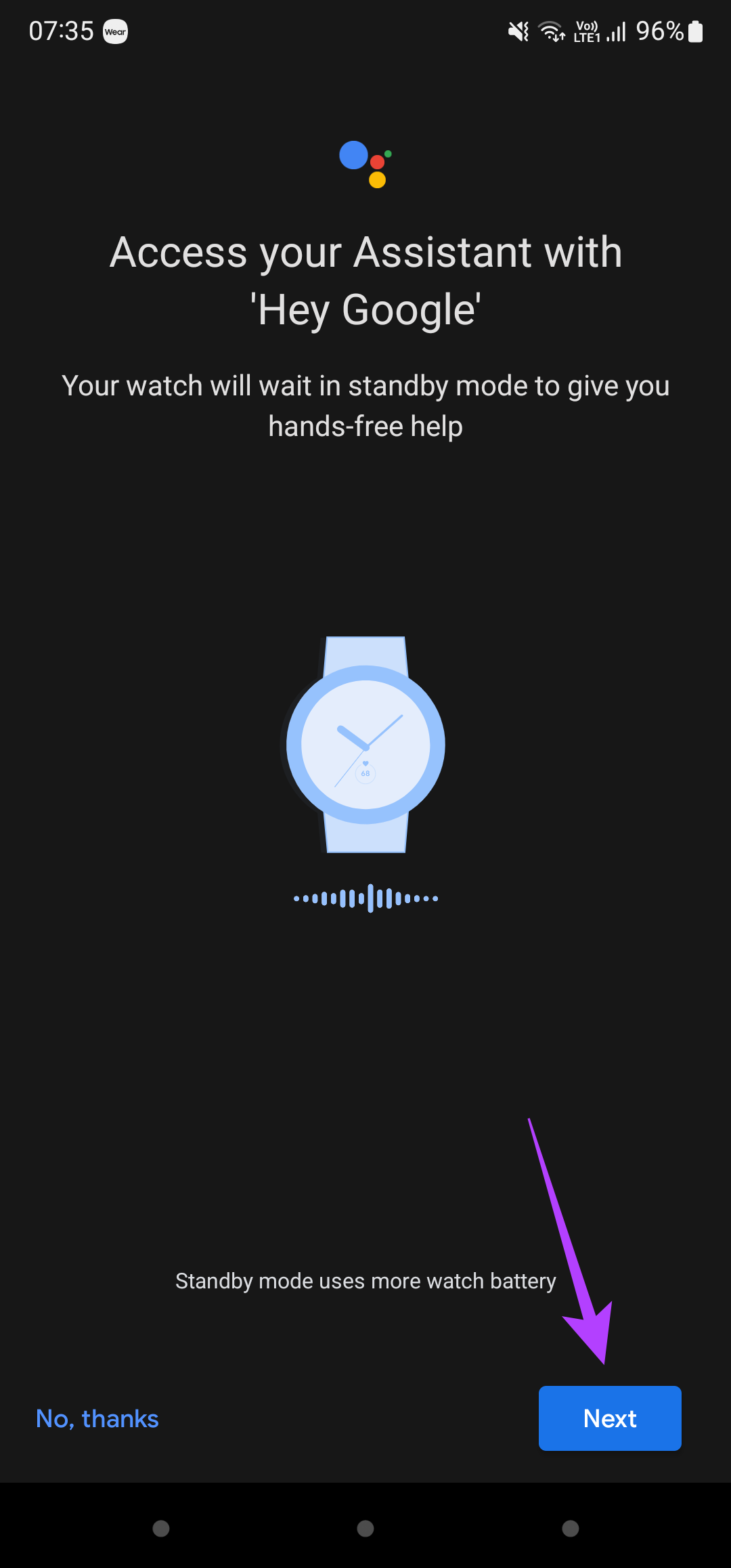 طريقة تثبيت وتفعيل مساعد جوجل على ساعة سامسونج 66 زر