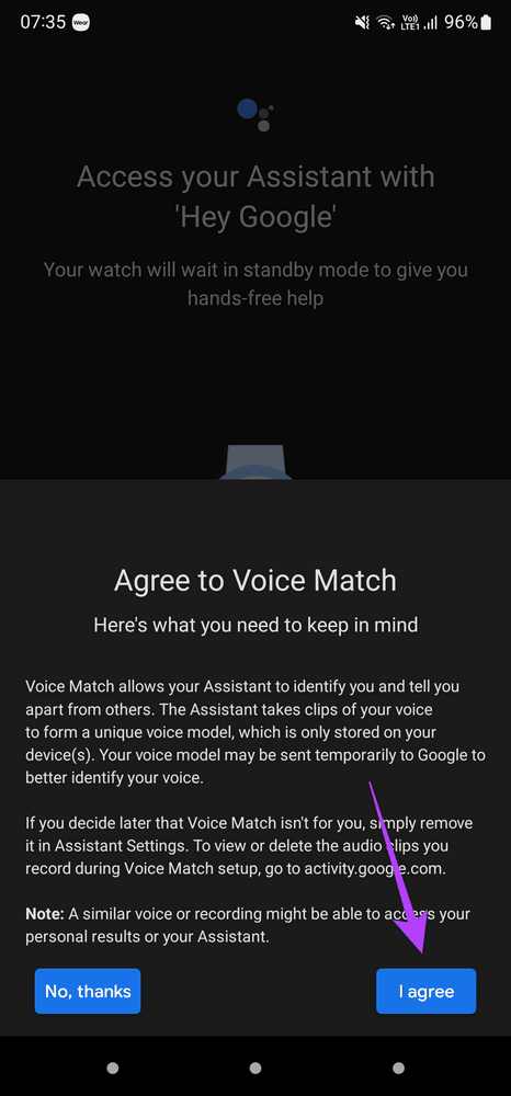طريقة تثبيت وتفعيل مساعد جوجل على ساعة سامسونج 67 Voice Match