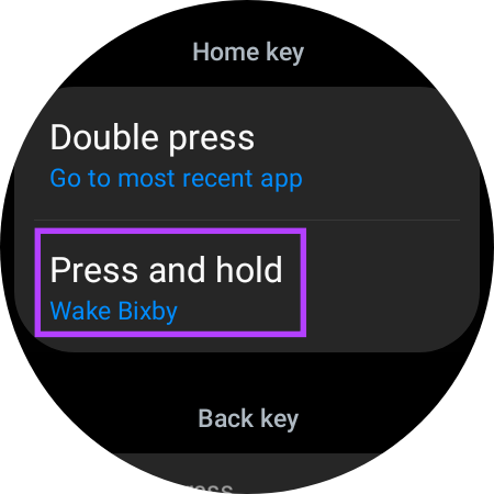 طريقة تثبيت وتفعيل مساعد جوجل على ساعة سامسونج 74 اضغط مع الاستمرار على الإعدادات