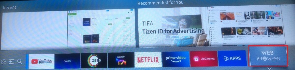 طريقة تنزيل التطبيقات على تلفزيون سامسونج الذكي 40 خيار متصفح الويب سامسونج Smart TV