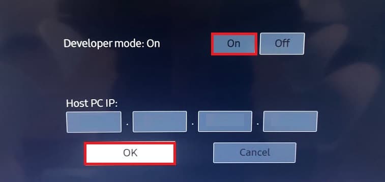 طريقة تنزيل التطبيقات على تلفزيون سامسونج الذكي 55 وضع المطور على إيقاف تشغيل تلفزيون سامسونج الذكي