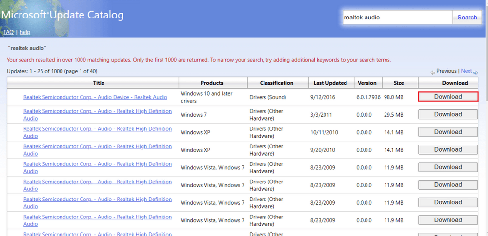 إصلاح عدم فتح برنامج Realtek Audio Manager 65 كتالوج Microsoft Update. إصلاح عدم فتح برنامج Realtek Audio Manager