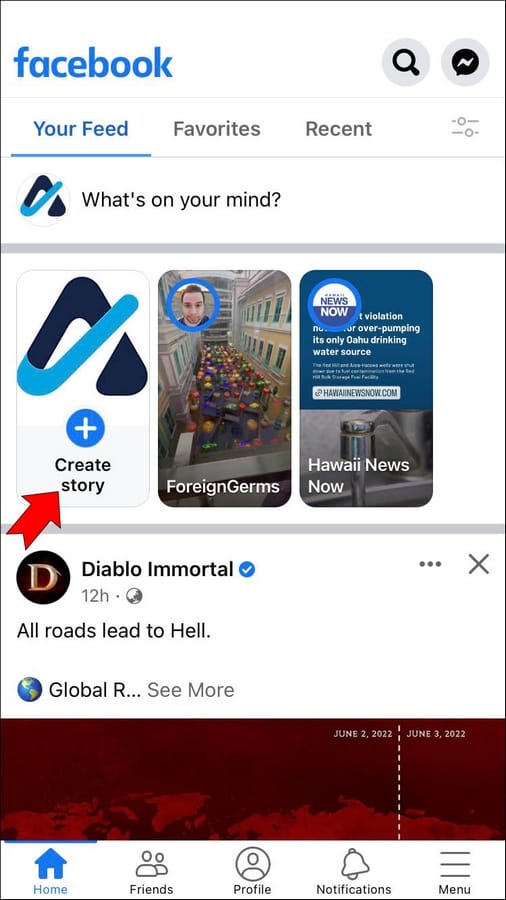 6292ad7784f51 طريقة إنشاء قصة على فيسبوك على الكمبيوتر أو آيفون أو أندرويد