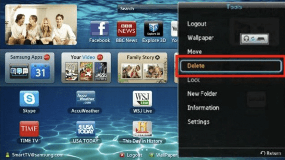 6299c2e1296ce طريقة حذف التطبيقات من تلفزيون سامسونج الذكي
