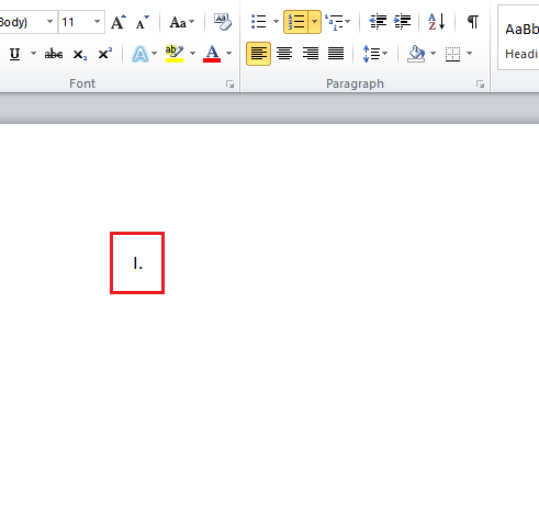 انقر على القائمة الرومانية