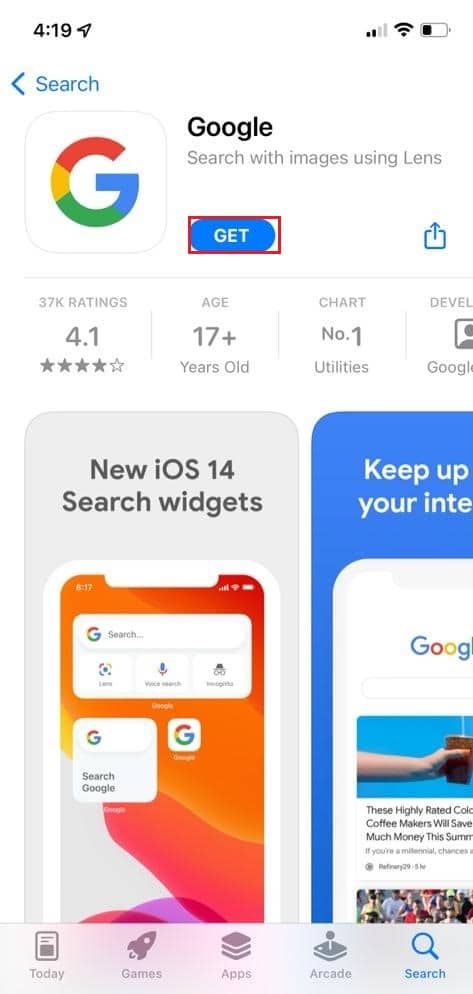 احصل على تطبيق جوجل. طريقة عكس البحث عن مقطع فيديو