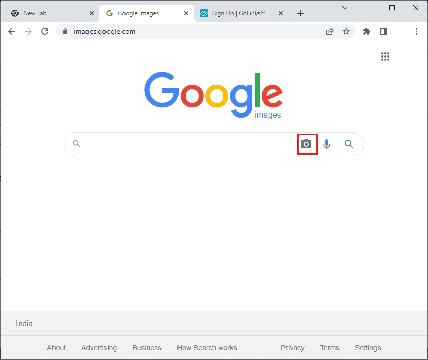 انقر على أيقونة الكاميرا
