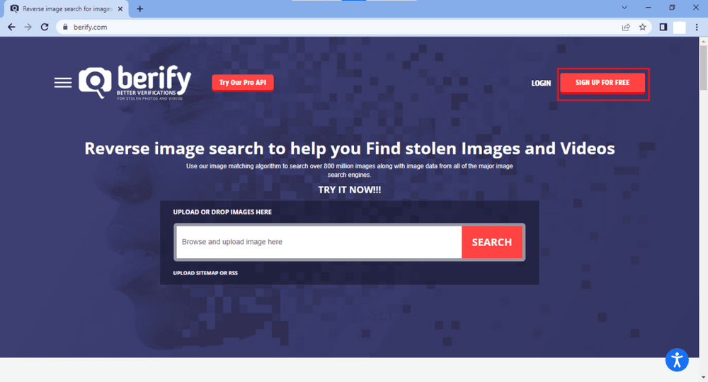 قم بإنشاء حساب مجاني من خلال النقر على 