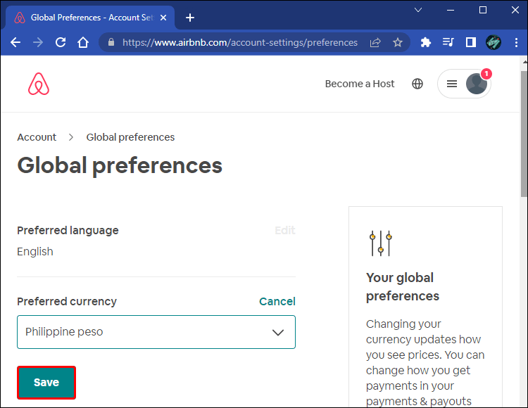 62e940c0586d2 كيفية تغيير العملة في Airbnb
