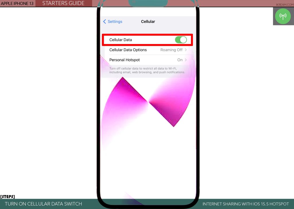 62eb92a60e511 طريقة إعداد نقطة الاتصال على آيفون 13