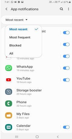 9090 شريط حالة أندرويد وقائمة الإشعارات وتغيير شريط الإشعارات