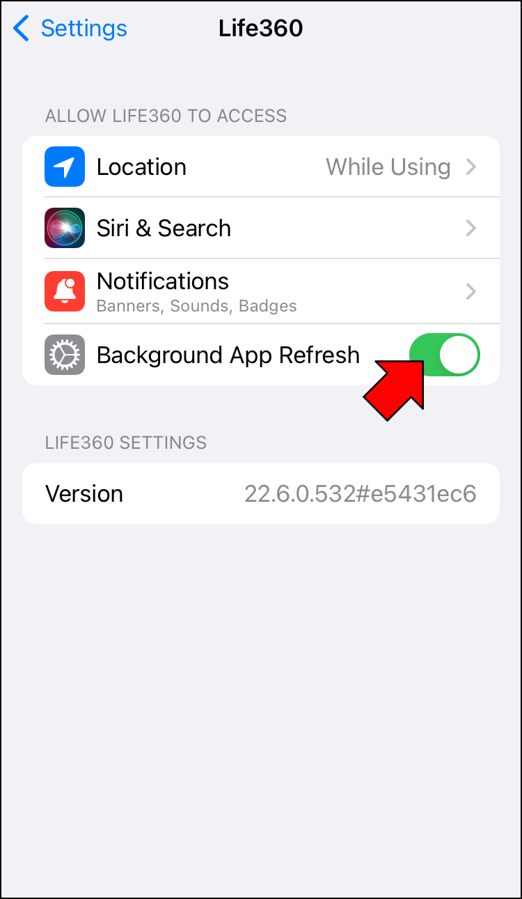 Allow the App to Run in the Background 2 1 Life360 ne parvient pas à localiser: comment résoudre le problème de non mise à jour de l'emplacement ?