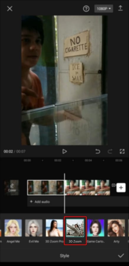 Capcut How to Use 3d Zoom8 1 Comment utiliser CapCut - Guide du débutant