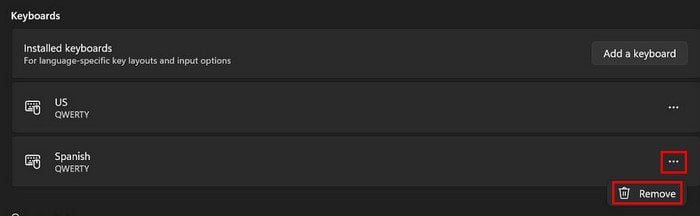 Remove language Windows 11