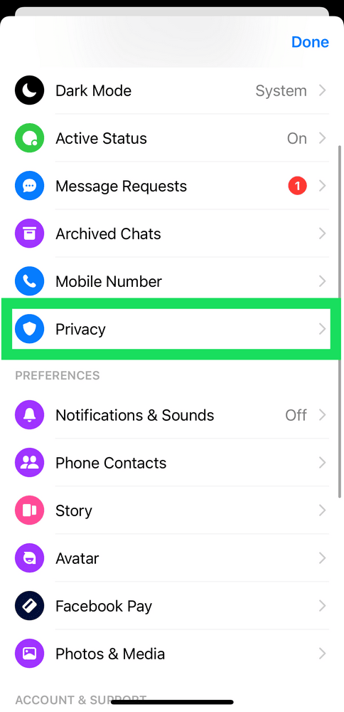 Screenshot 2 5 طريقة إلغاء حظر شخص ما على ماسنجر