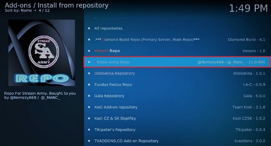 Les 10 meilleurs modules complémentaires pour les films en 3D sur Kodi 10 Stream Army