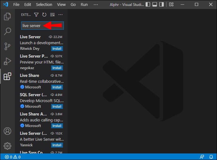 Visual Studio Code 18 1 1 Comment ouvrir dans le navigateur à partir du code VS