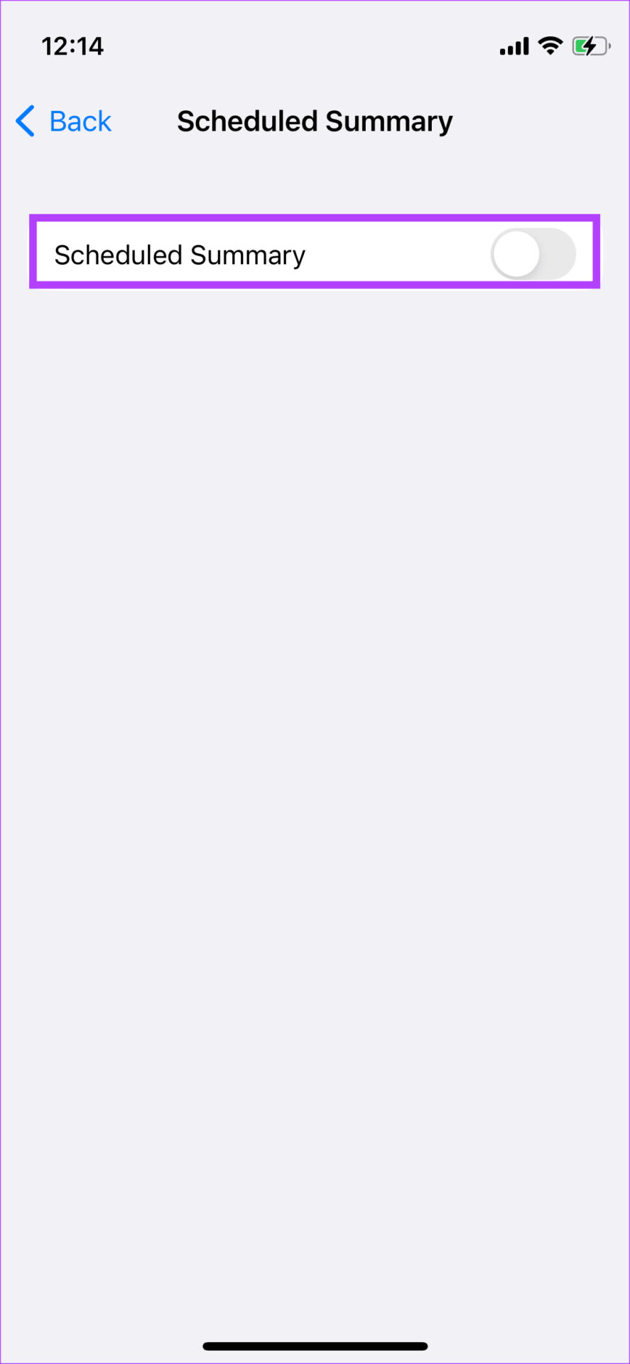 Notification summary