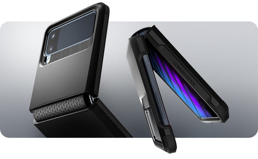 أفضل كفرات سامسونج جالكسي Z Flip 3 .. مواصفات وسعر وميزات 9 Spigen Tough Armor for Galaxy Z Flip 3